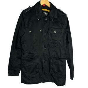 Esprit Men's Military Jacket Cotton Canvas Fall Button Up, size S